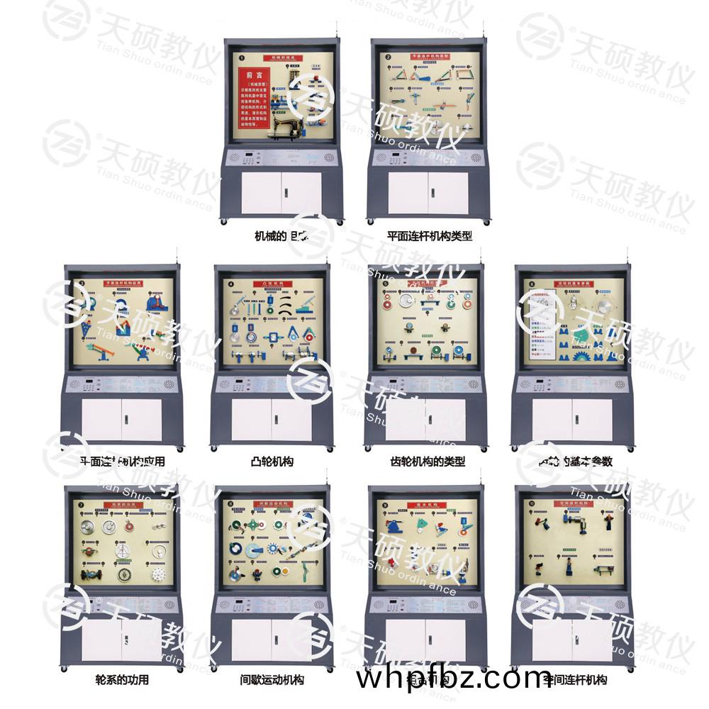TSSMT-1型(xing) 機(ji)械原理(li)陳列櫃（10箇(ge)分(fen)櫃(gui)，帶智(zhi)能語(yu)音(yin)講解）